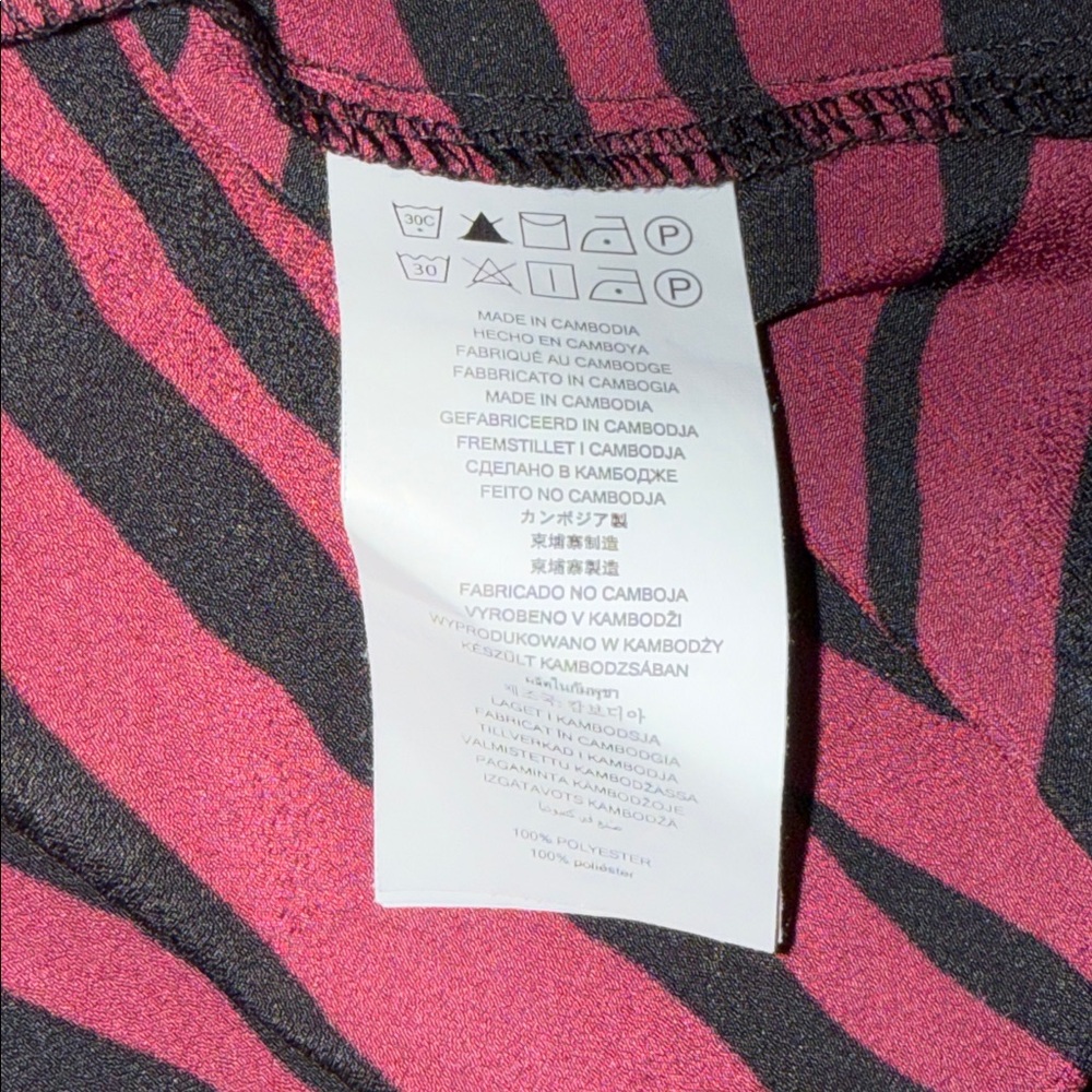 Michael Kors Red and Black Zebra Animal Print Blouse - Picture 10 of 10
